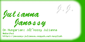 julianna janossy business card